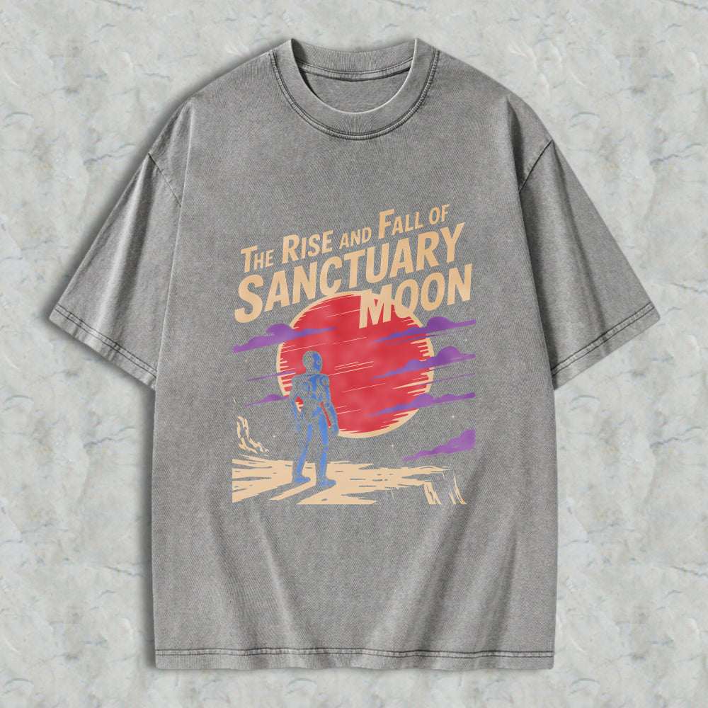 Wardrobecart The Rise And Fall Of Sanctuary Moon Space Adventure Unisex Washed T-shirt