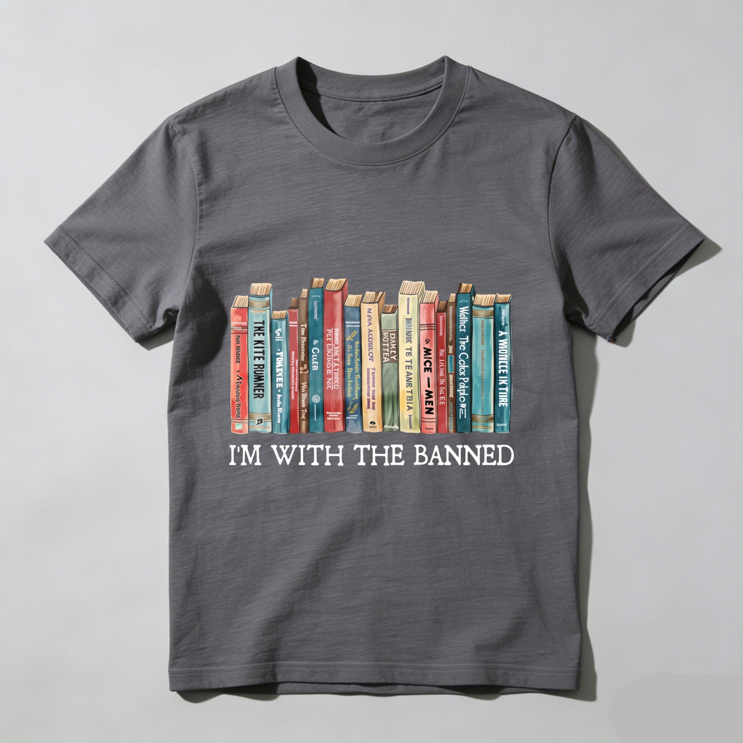 Wardrobecart I'm With The Banned Book Spine Design Unisex Classic T-shirt