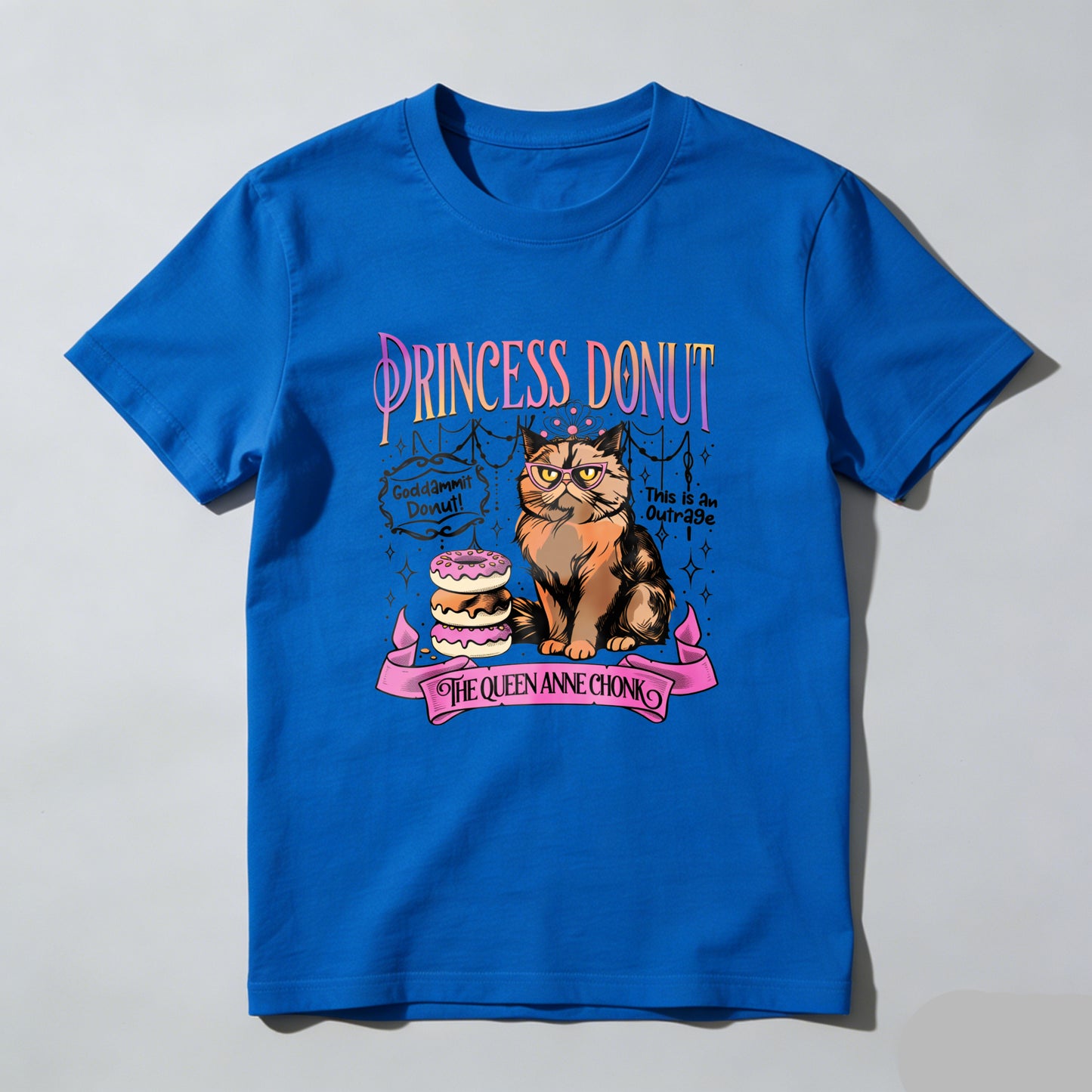 Wardrobecart Princess Donut Cat With Crown And Donuts Unisex Classic T-shirt