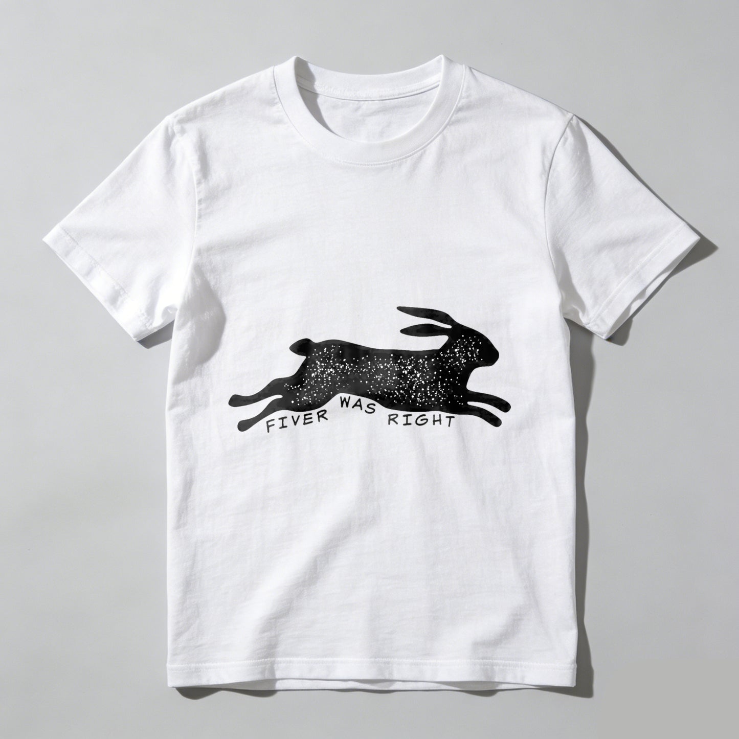 Wardrobecart Fiver Was Right Rabbit Print Unisex Classic T-shirt