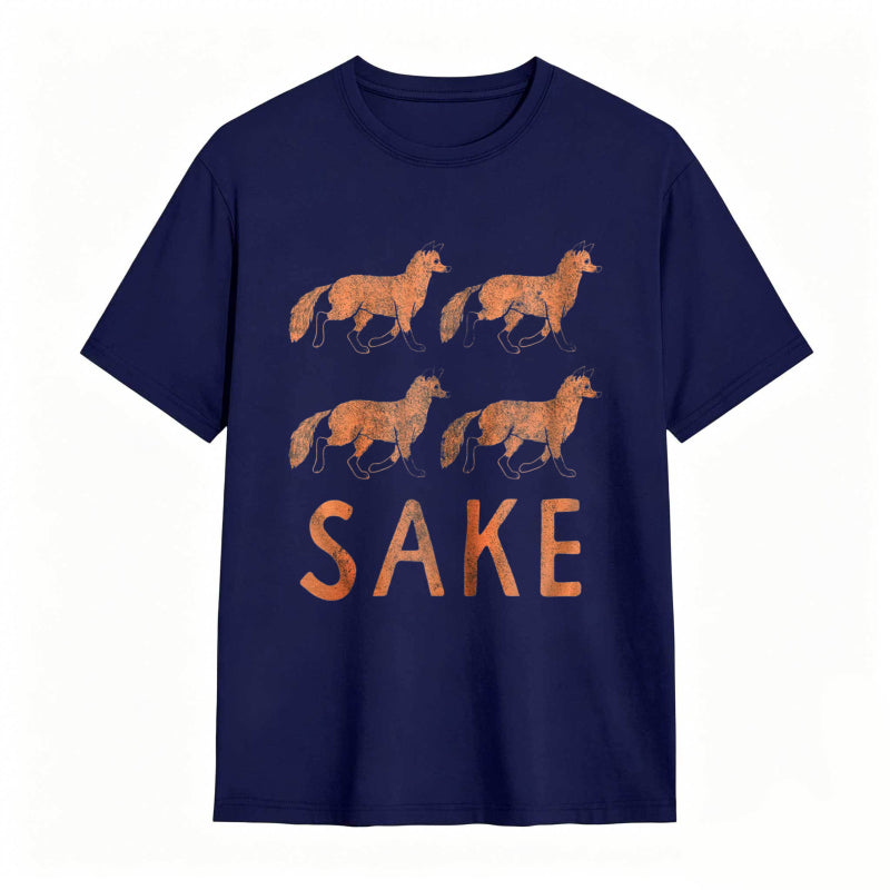 Four Fox Sake Funny Graphic Novelty Tee