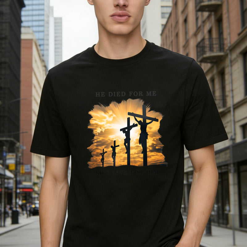 He Died For Jesus Cross Faith Christianity T-Shirt