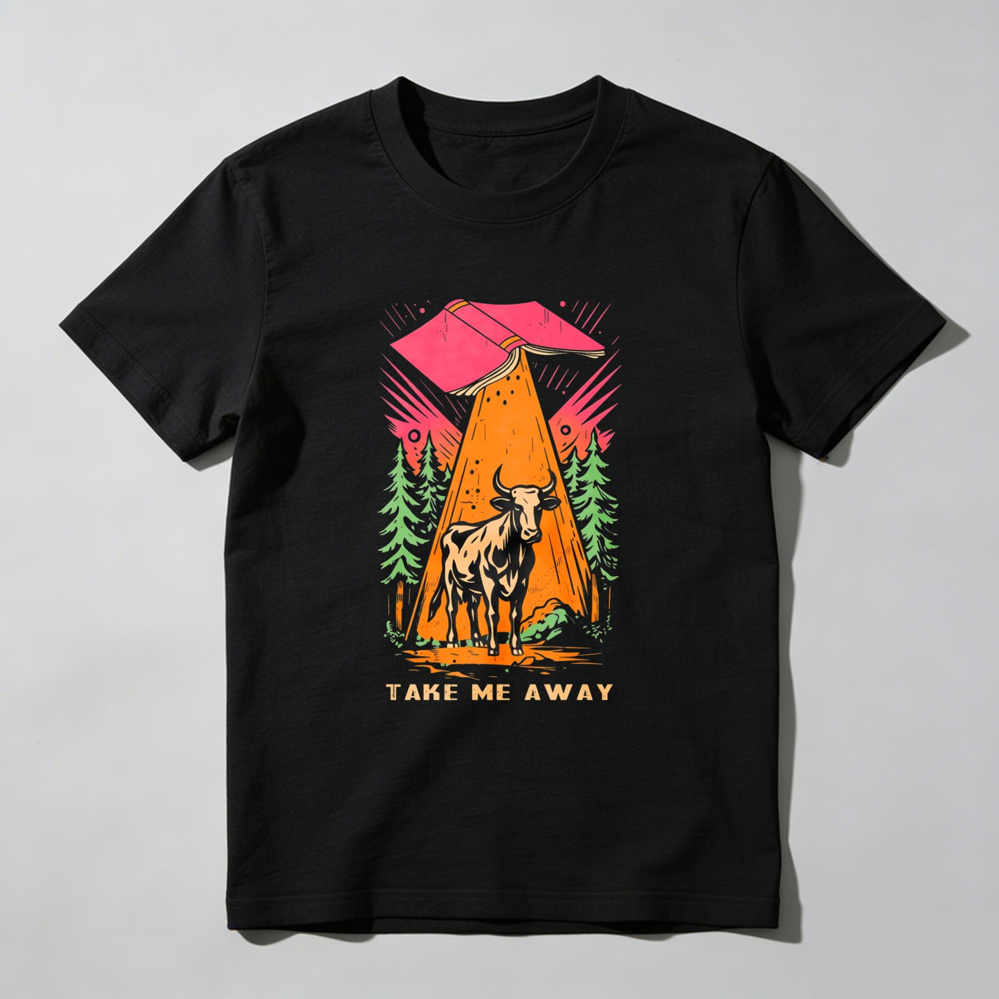 Wardrobecart Mountain Bull Forest Sunset Adventure Take Me Away Unisex Classic T-shirt