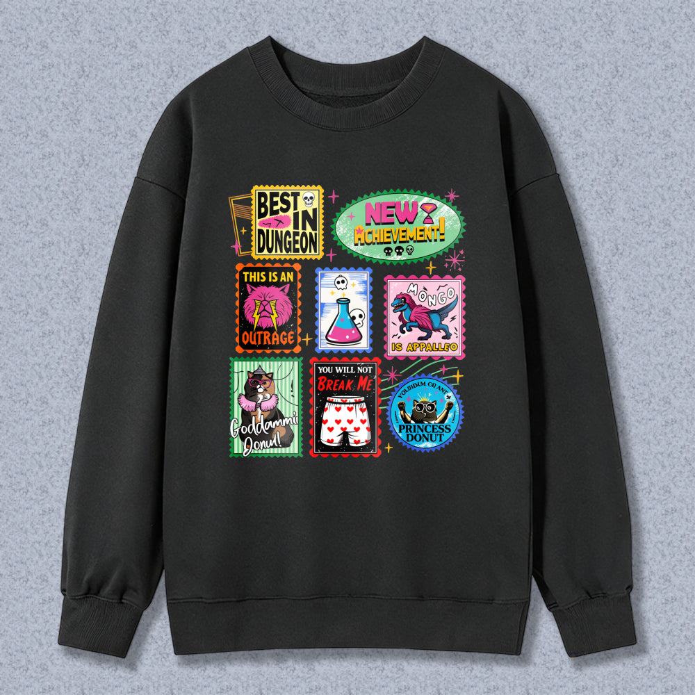 Wardrobecart Best In Dungeon New Achievements This Is An Outrage No Apparatus You Will Not Break Me Good Game My Friend Unisex Classic Sweatshirt