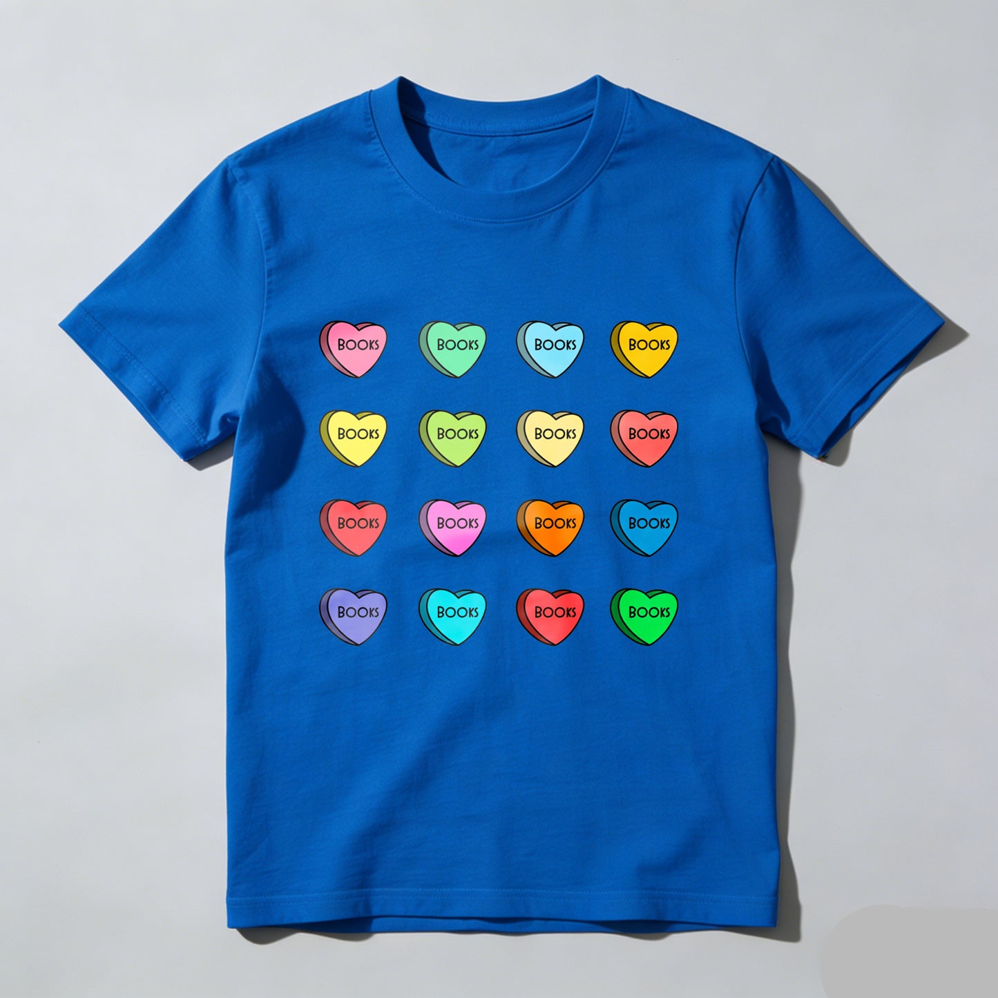 Wardrobecart Colorful Hearts With Boop Text Unisex Classic T-shirt