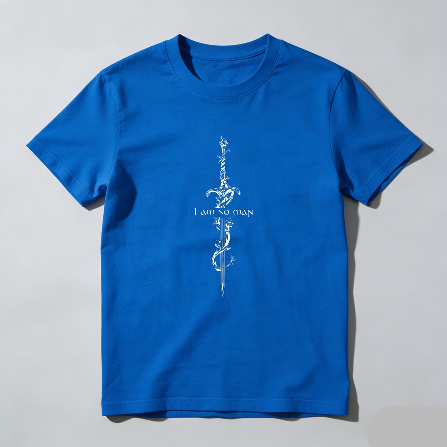 Wardrobecart Sword With Vine And Text I Am No Man Unisex Classic T-shirt