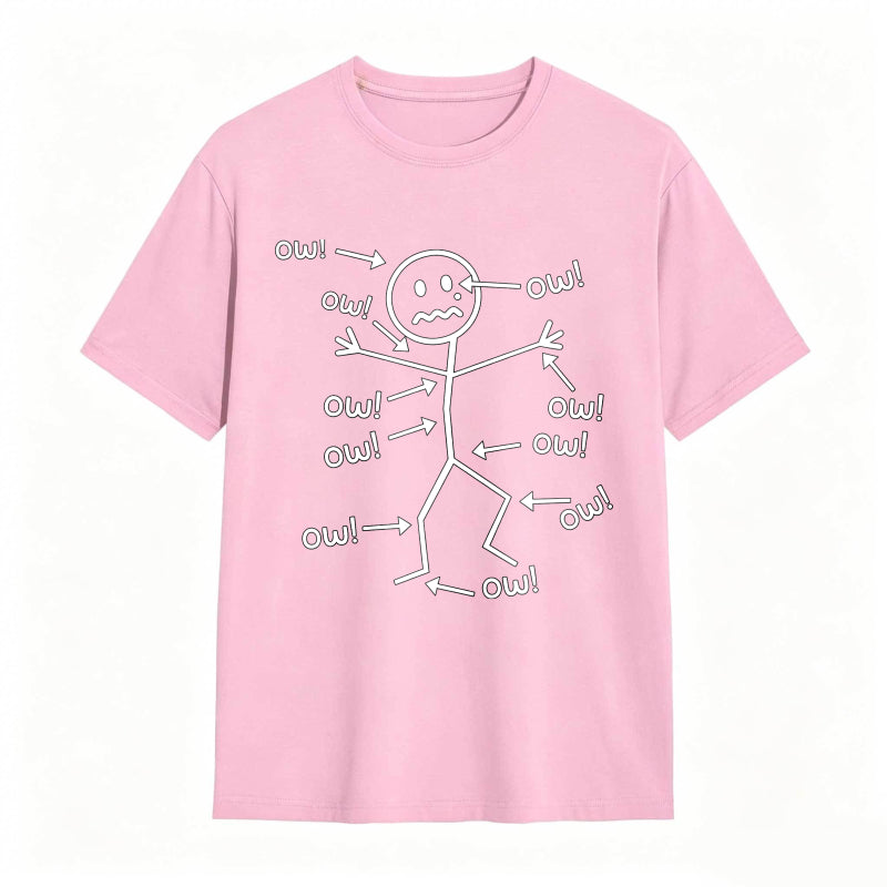Owl Stick Figure With Arrows And Text Unisex Classic T-shirt