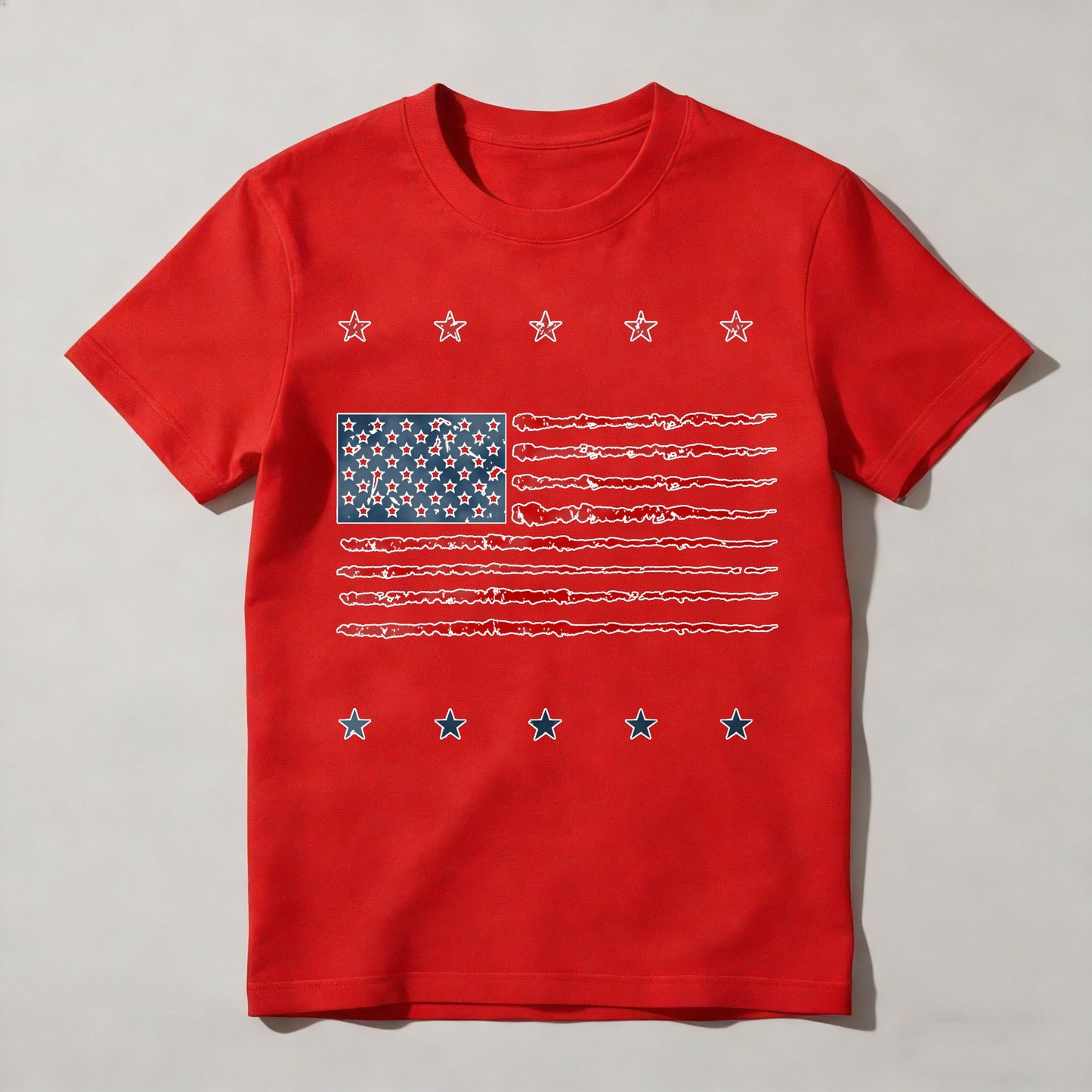 American Flag Design With Stars And Stripes T-shirt