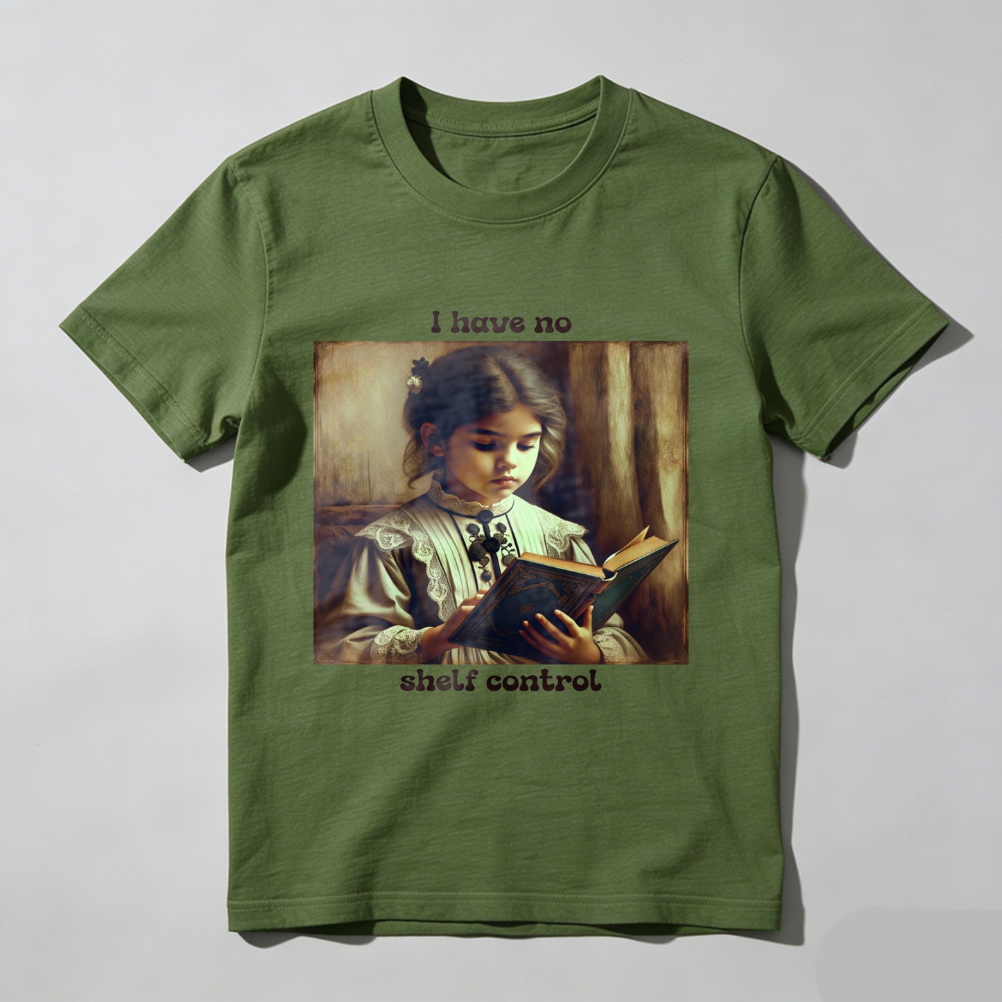 Wardrobecart Girl Reading Book I Have No Shelf Control Unisex Classic T-shirt