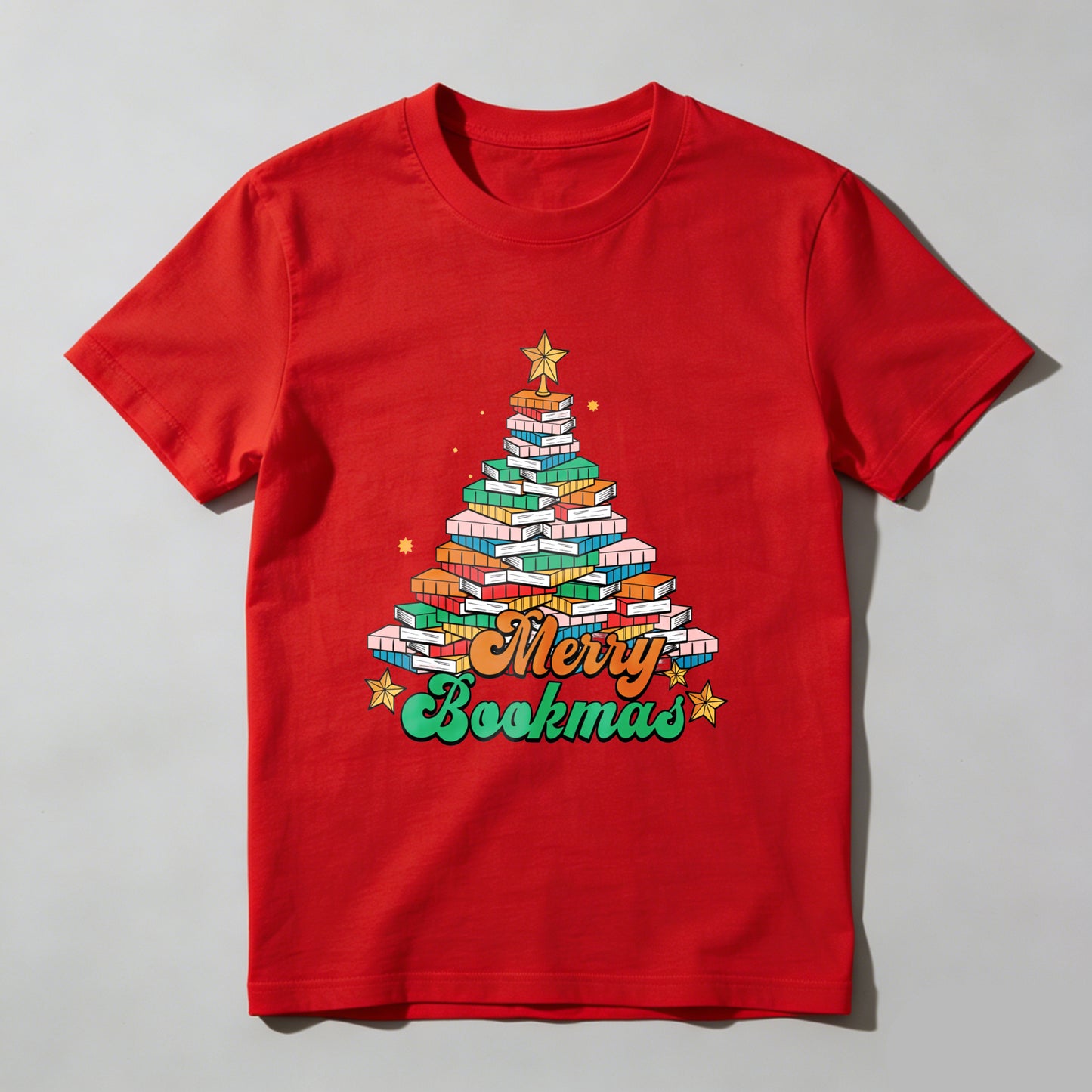 Wardrobecart Merry Bookmas Tree Made Of Books Unisex Classic T-shirt