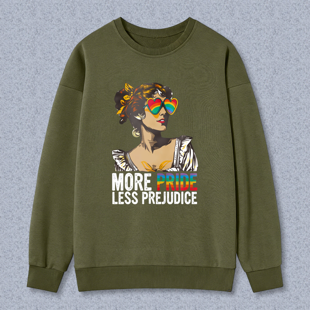 Wardrobecart Pride Woman With Rainbow Heart Sunglasses And Floral Hair Unisex Classic Sweatshirt