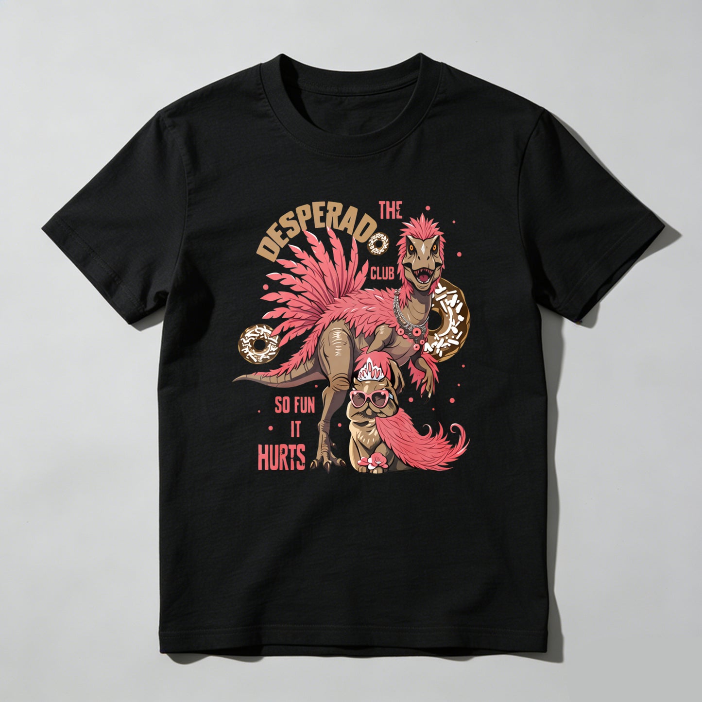 Wardrobecart The Desperado Club Dinosaur With Donuts Unisex Classic T-shirt
