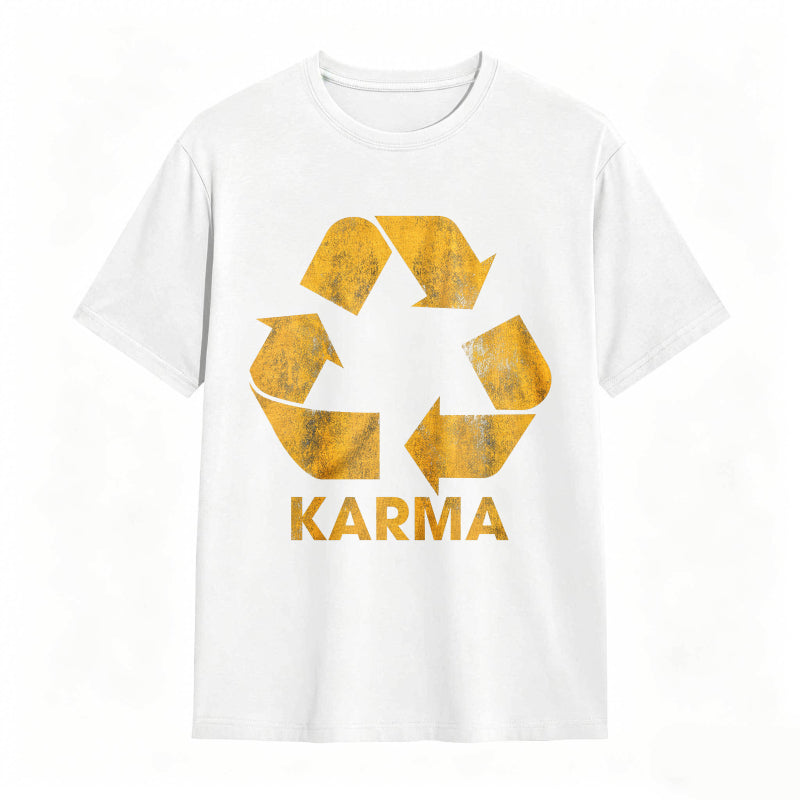 Vintage Karma Recycler Funny Motivational Graphic Tee