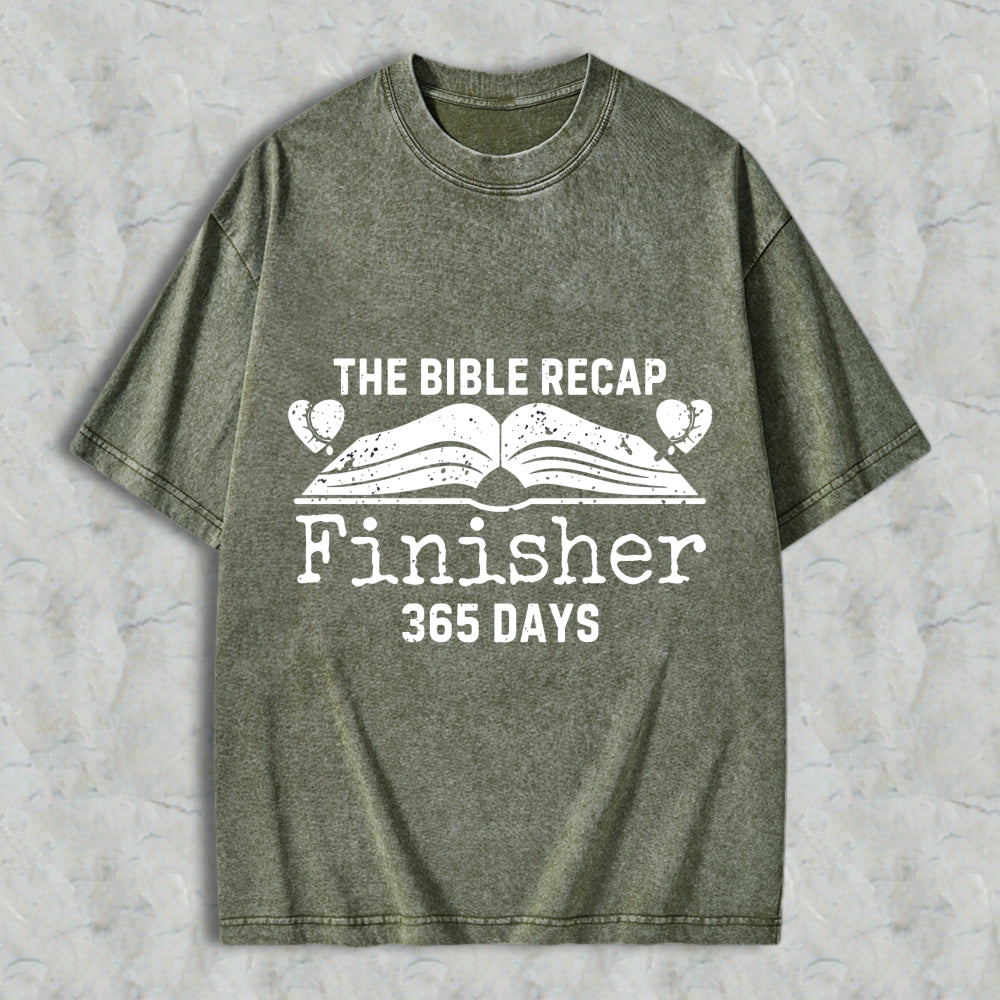 Wardrobecart The Bible Recap Finisher 365 Days Unisex Washed T-shirt
