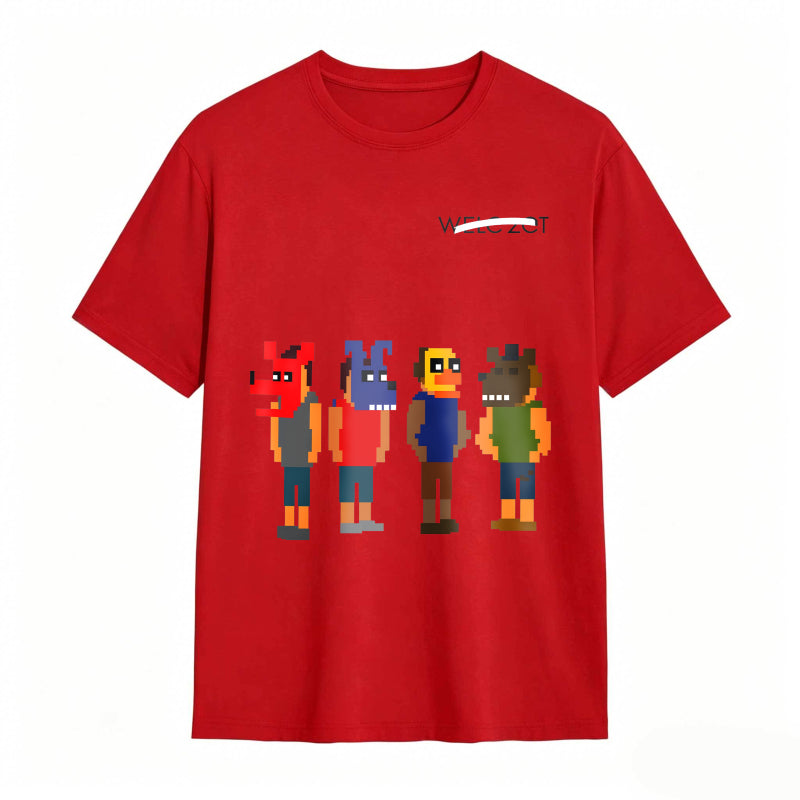 Pixel Art Characters With Text Welc Zot Unisex Classic T-shirt