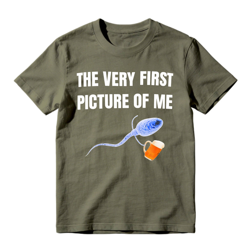 Sperm Holding Beer Mug The Very First Picture Of Me Unisex Classic T-shirt
