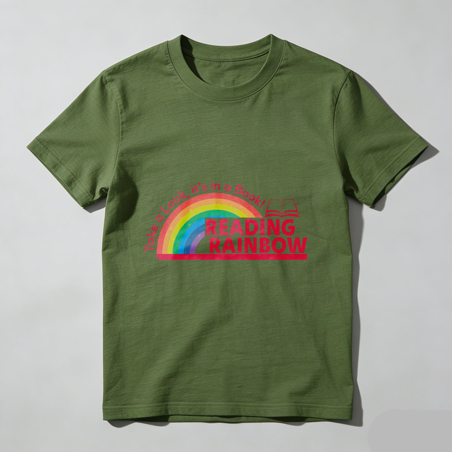 Wardrobecart Take A Look Its In A Book Reading Rainbow Unisex Classic T-shirt