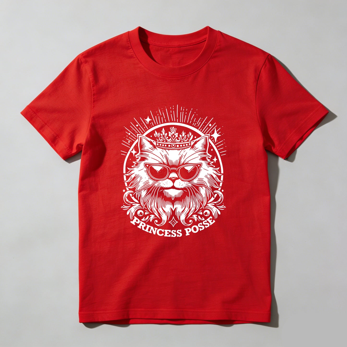 Wardrobecart Cat With Crown And Sunglasses Princess Posse Unisex Classic T-shirt