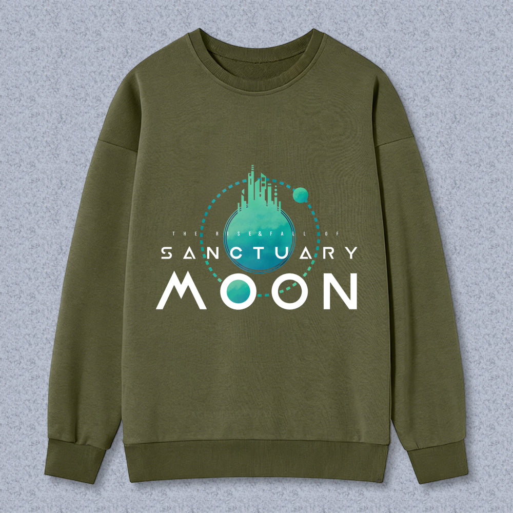 Wardrobecart Sanctuary Moon Logo Design Unisex Classic Sweatshirt