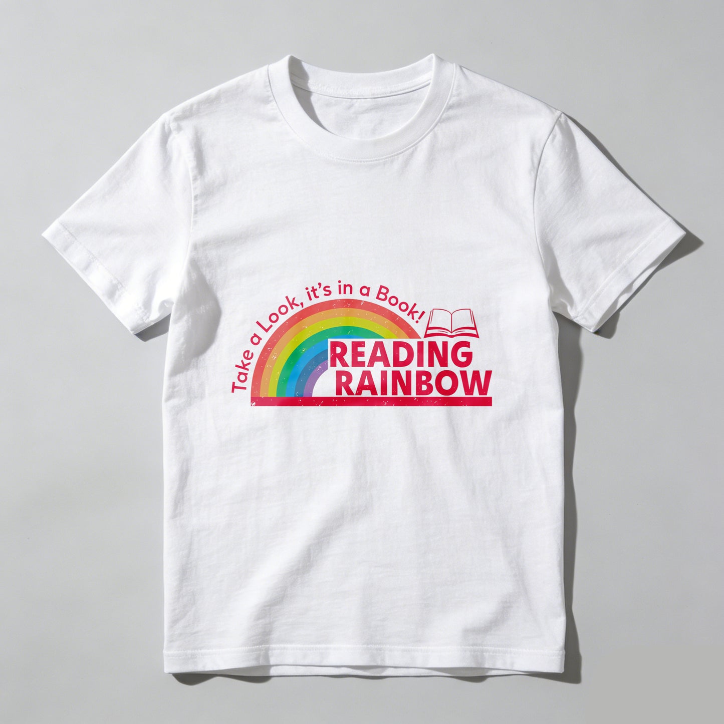 Wardrobecart Take A Look Its In A Book Reading Rainbow Unisex Classic T-shirt