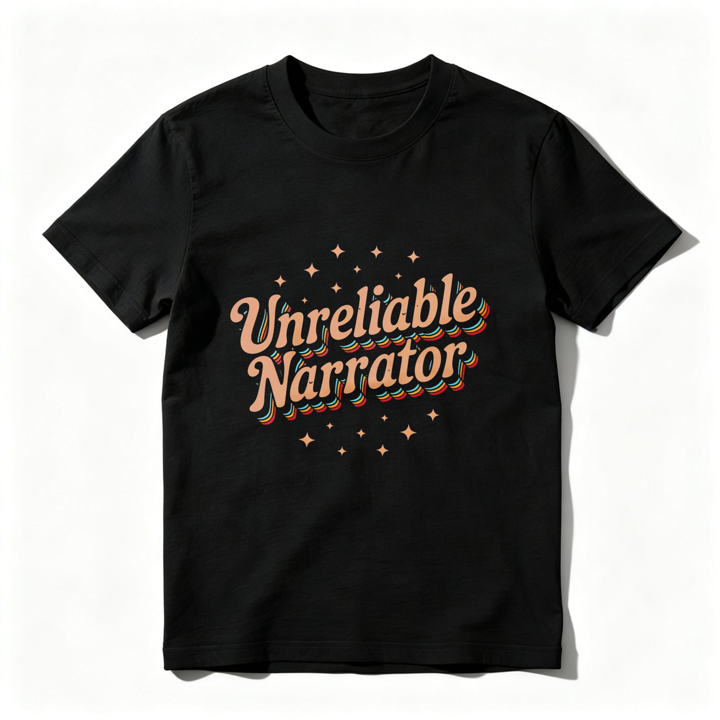 Wardrobecart Unreliable Narrator With Star Accents Unisex Classic T-shirt