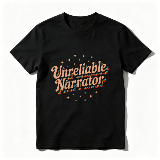 Wardrobecart Unreliable Narrator With Star Accents Unisex Classic T-shirt