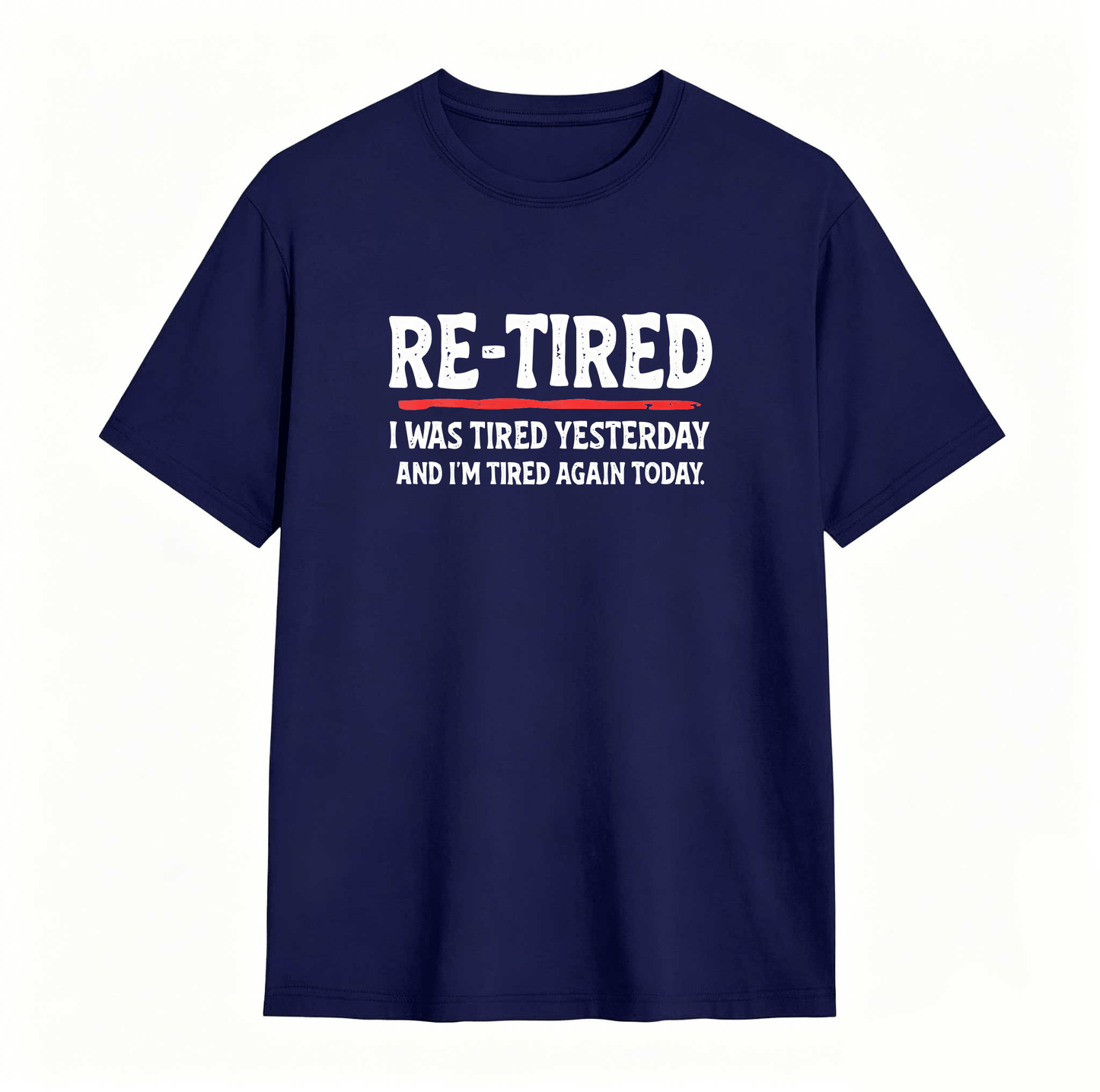 Sarcastic Quote T-Shirt for Teens – 100% Cotton Re-Tired Lazy Retired Design ,Unisex