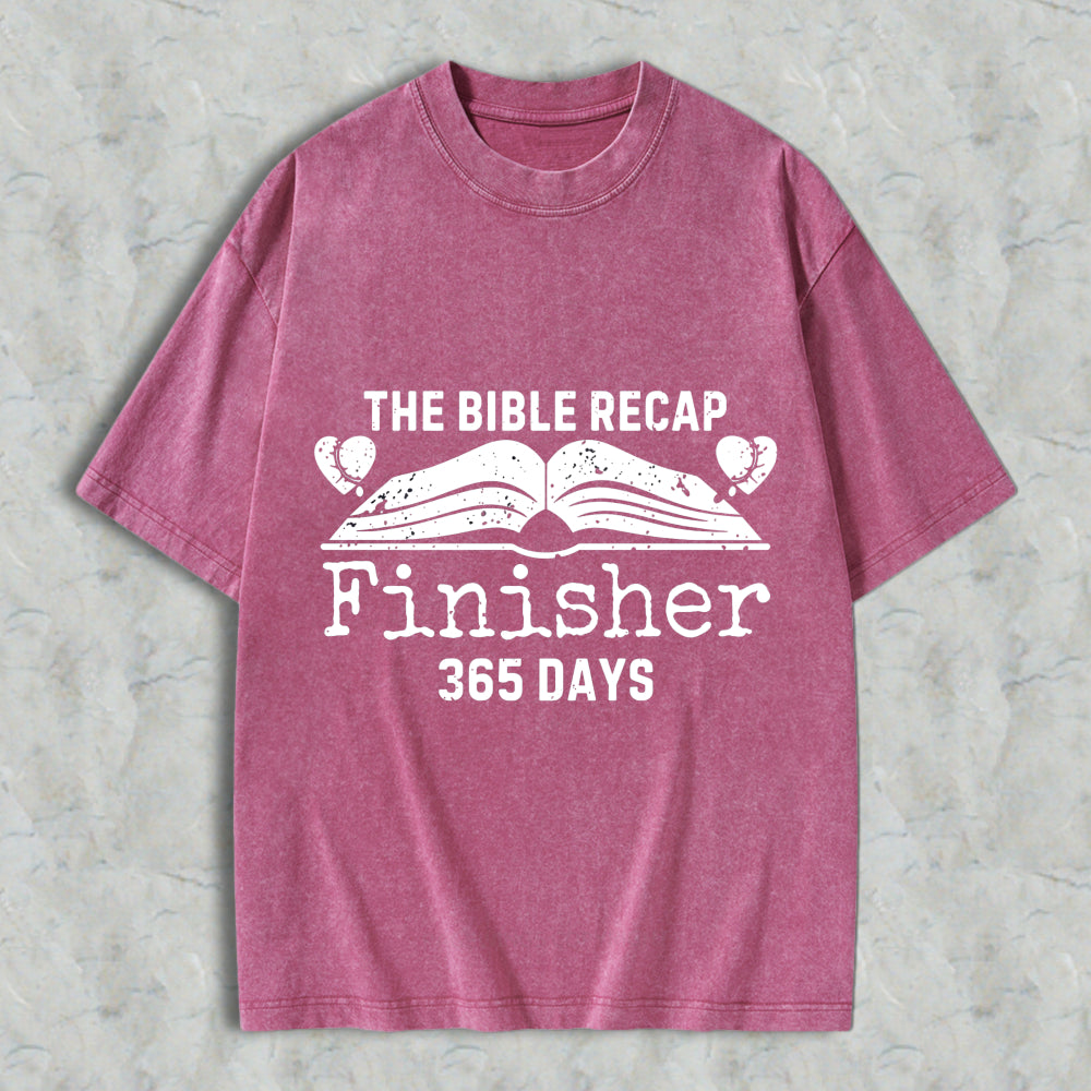 Wardrobecart The Bible Recap Finisher 365 Days Unisex Washed T-shirt