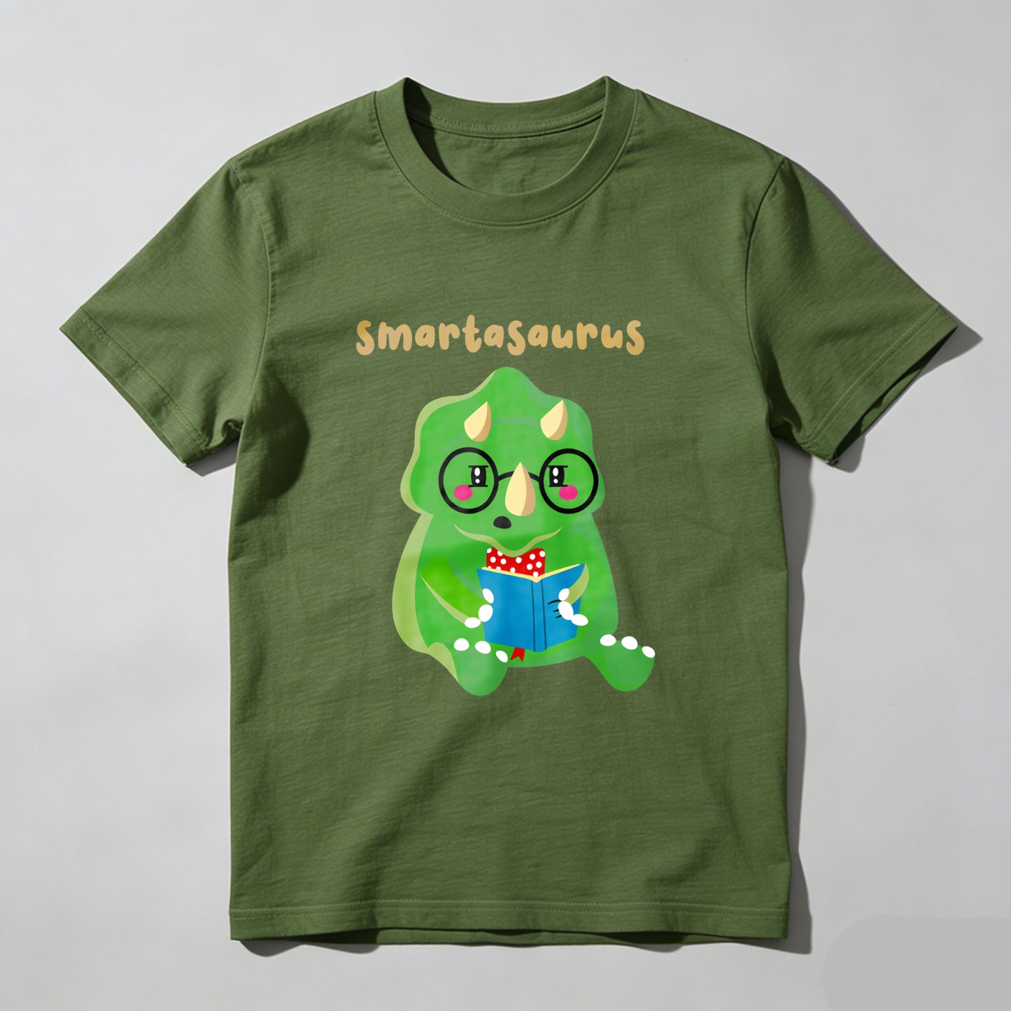 Wardrobecart Smartasaurus Dinosaur Reading Book With Glasses Unisex Classic T-shirt
