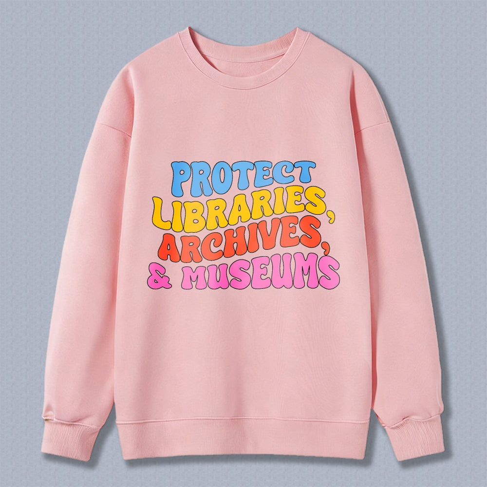 Wardrobecart Protect Libraries Archives And Museums Unisex Classic Sweatshirt