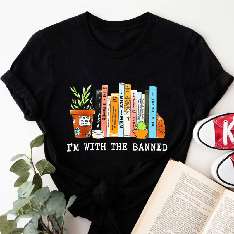 Wardrobecart I'm With The Banned Books Shelf Unisex Classic T-shirt