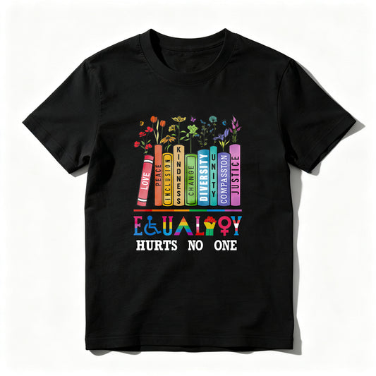 Wardrobecart Love Peace Inclusion Kindness Diversity Change Compassion Justice Equality Hurts No One Unisex Classic T-shirt