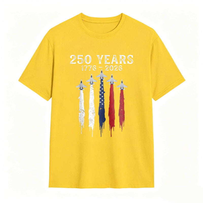 250 Years 1776 2026 American Independence Celebration With Stars And Stripes Design T-shirt