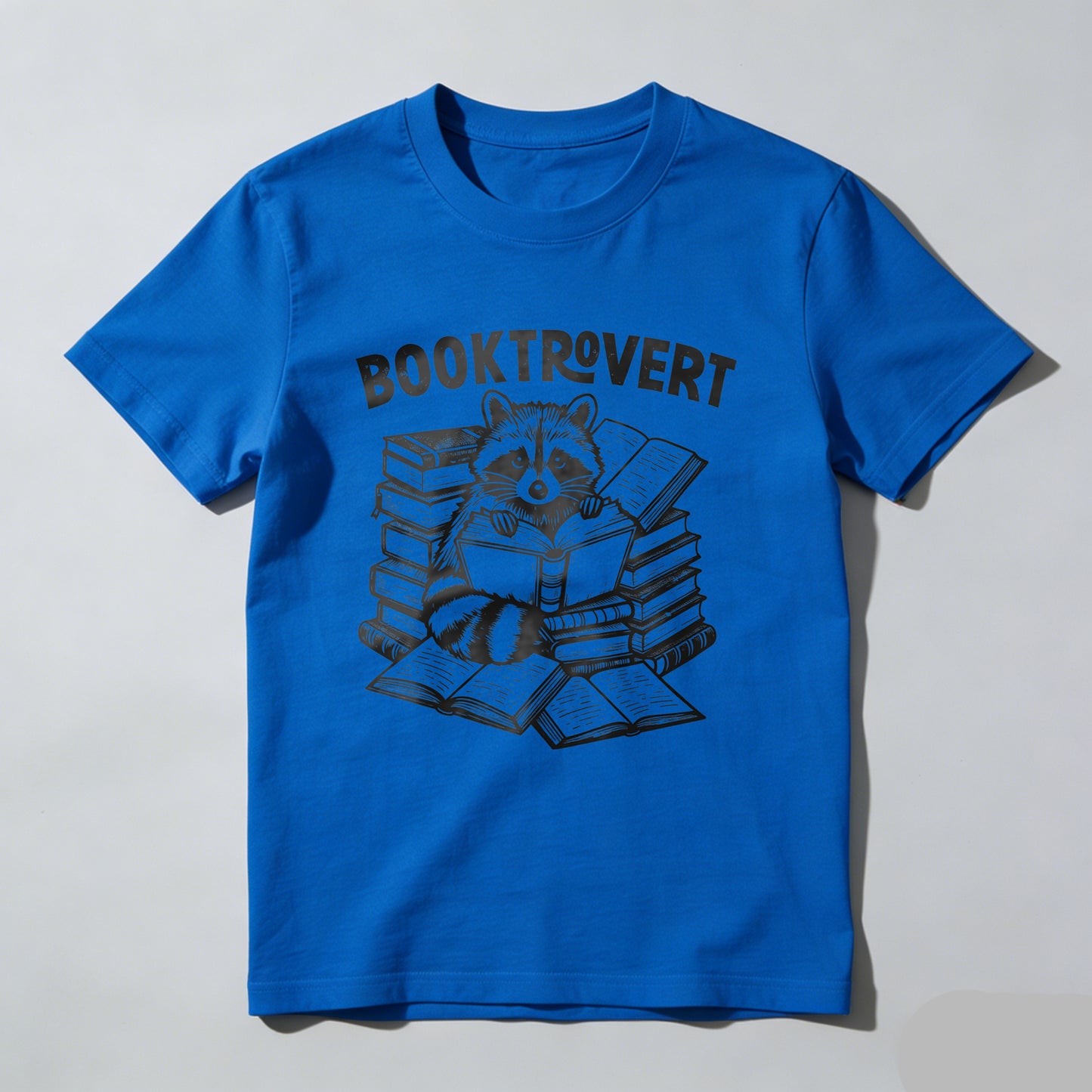 Wardrobecart Booktrovert Raccoon Reading Books Stack Unisex Classic T-shirt