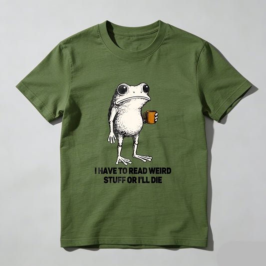 Wardrobecart Frog Holding Coffee Mug Standing Unisex Classic T-shirt