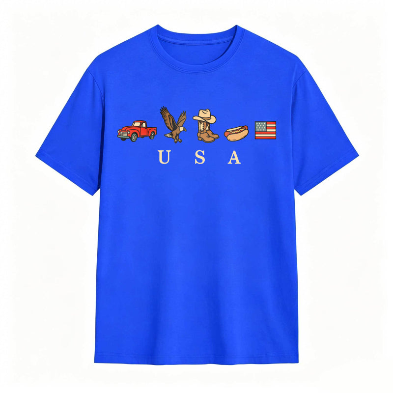 USA Icons Comfort Colors 4th Of July Graphic Tee