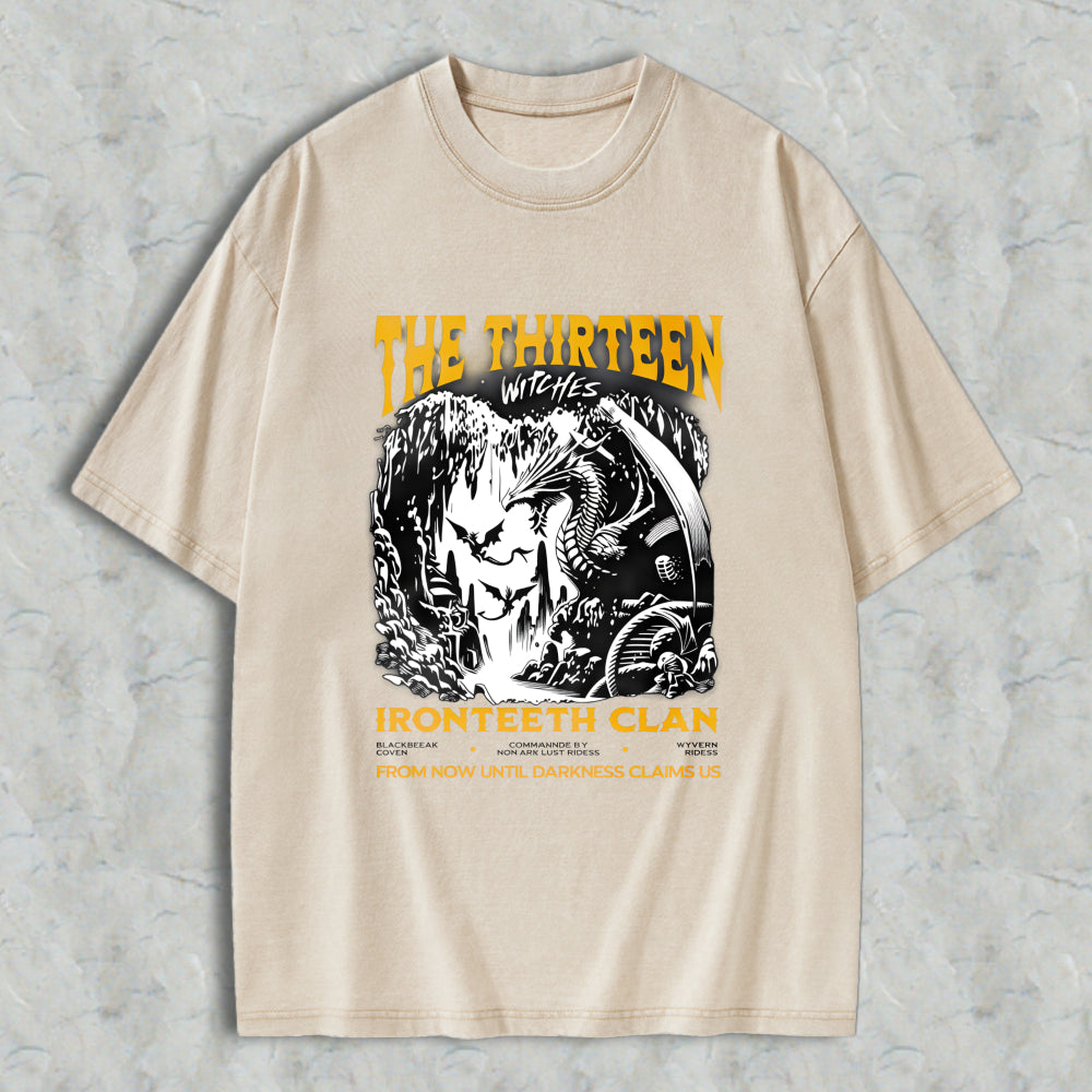 Wardrobecart The Thirteen Witches Iron Teeth Clan Unisex Washed T-shirt