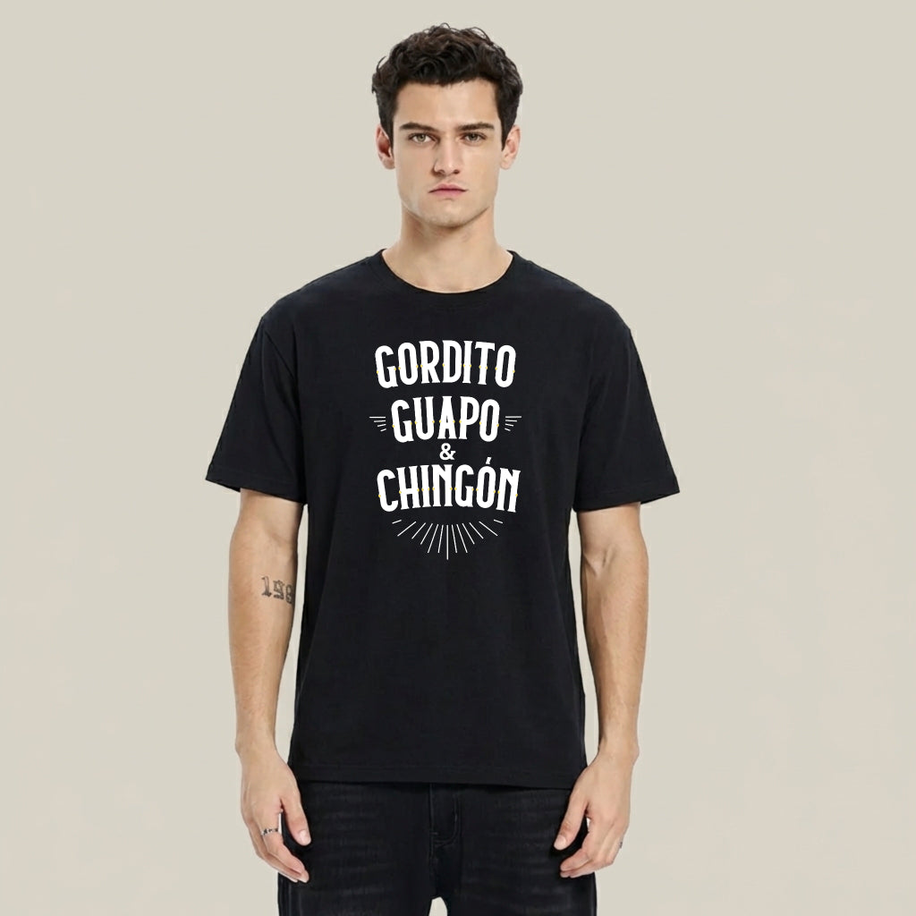 Chubby, Handsome, and Badass tshirt 100% cotton