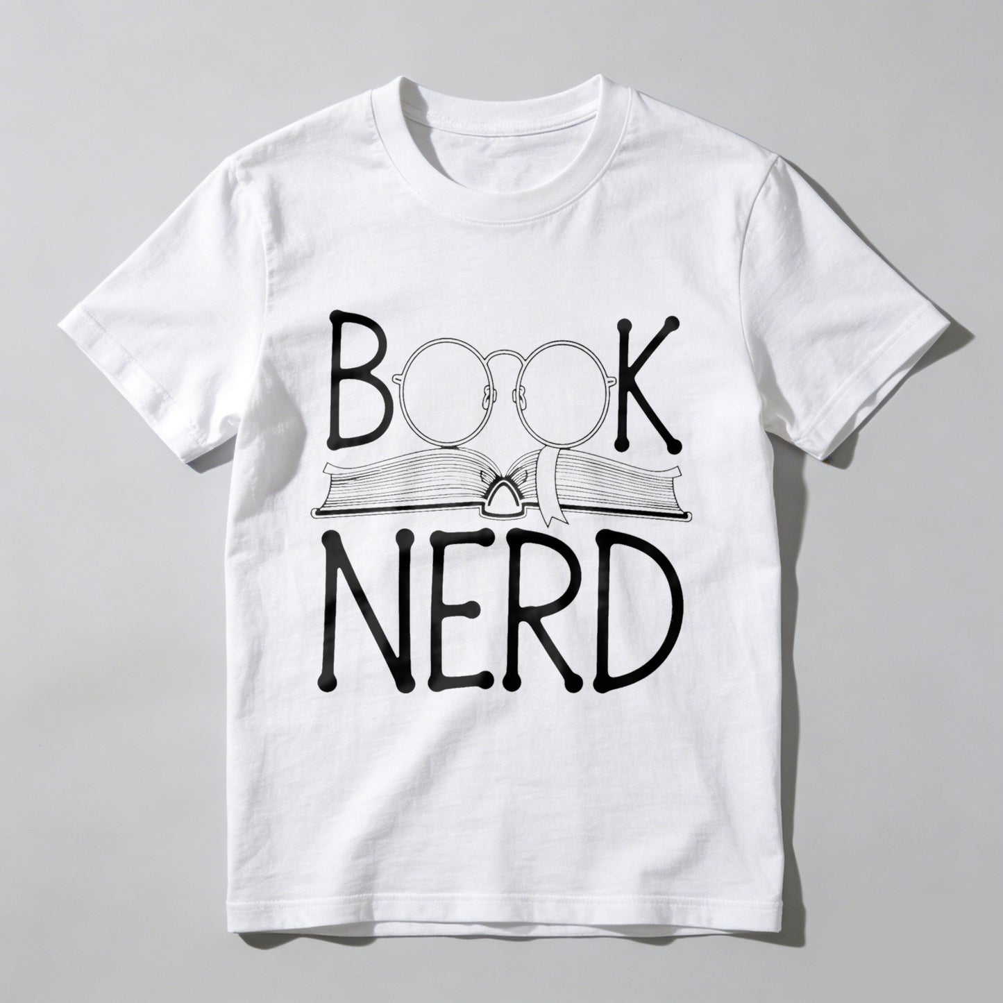 Wardrobecart Book Nerd With Glasses And Open Book Unisex Classic T-shirt