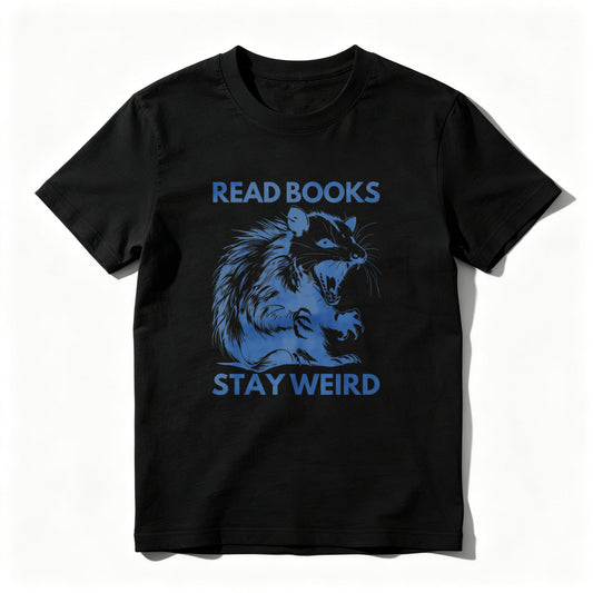Wardrobecart Read Books Stay Weird Rat Design Unisex Classic T-shirt