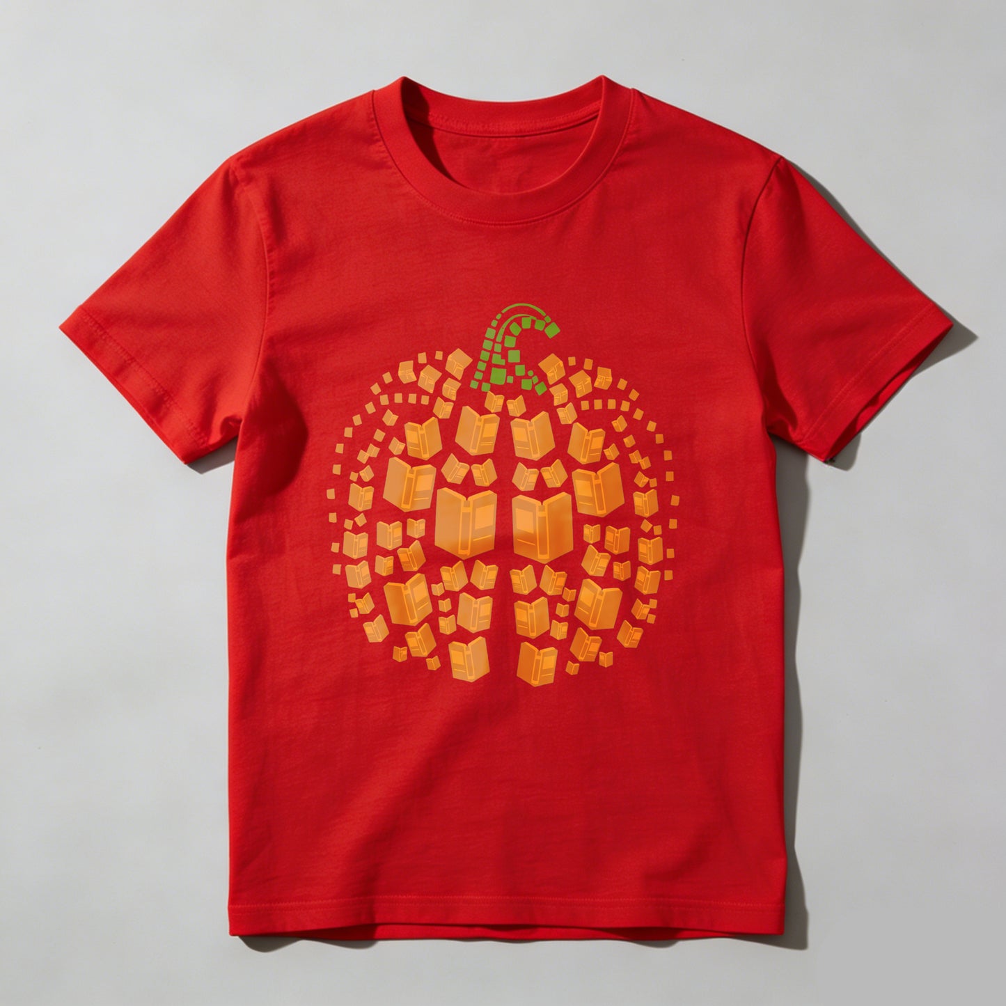 Wardrobecart Pumpkin Made Of Open Books Pattern Unisex Classic T-shirt