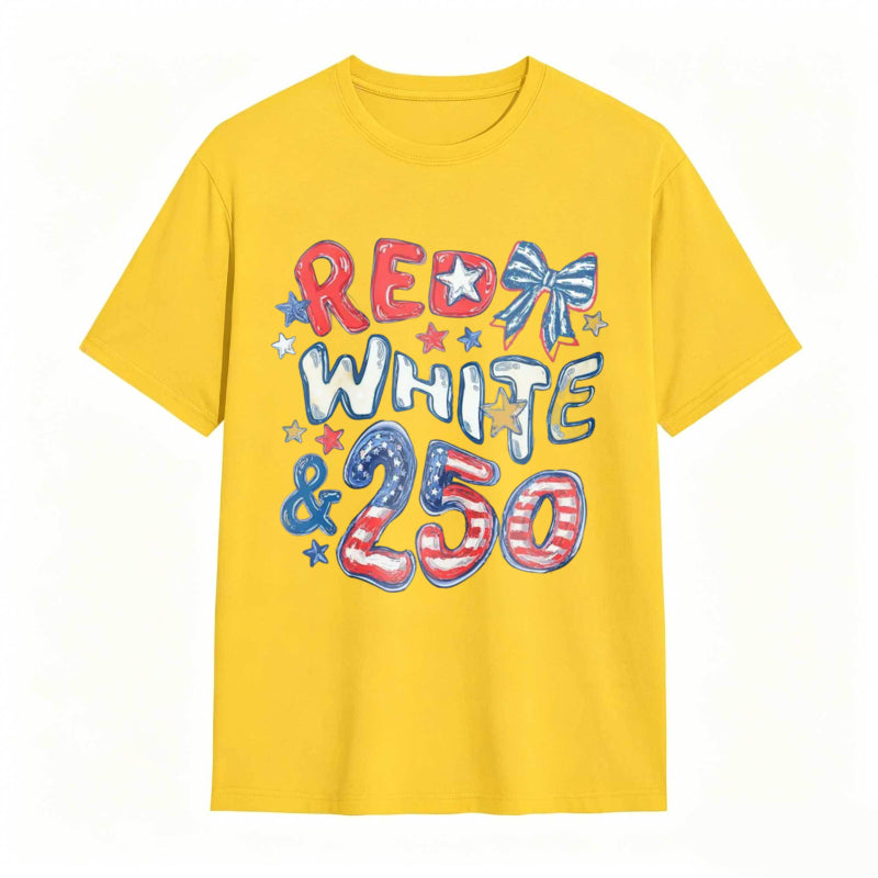 Red White and 250 Comfort Colors 4th of July T-shirt