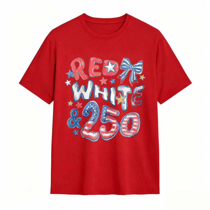 Red White and 250 Comfort Colors 4th of July T-shirt