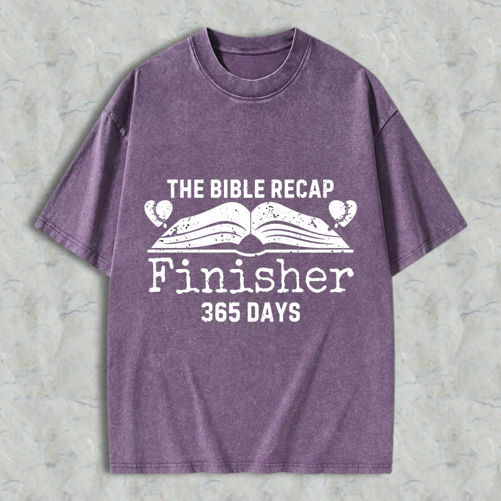 Wardrobecart The Bible Recap Finisher 365 Days Unisex Washed T-shirt