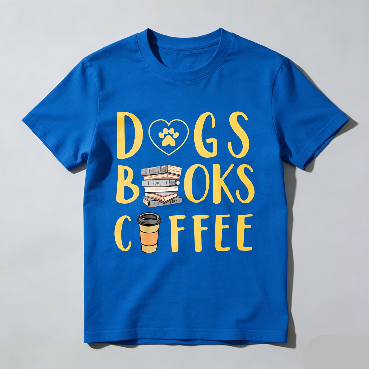 Wardrobecart Dogs Books Coffee Unisex Classic T-shirt