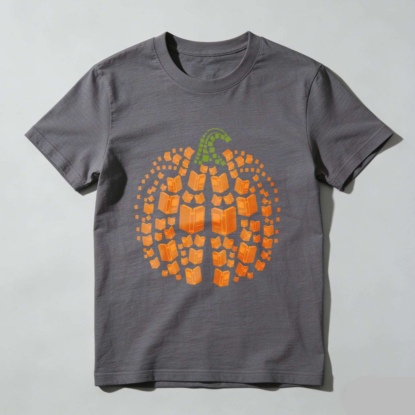 Wardrobecart Pumpkin Made Of Open Books Pattern Unisex Classic T-shirt