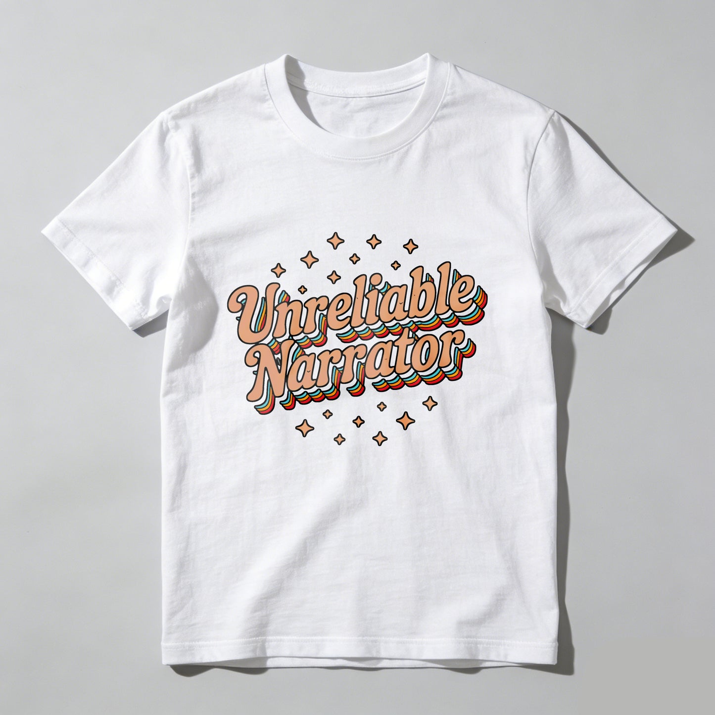 Wardrobecart Unreliable Narrator With Star Accents Unisex Classic T-shirt