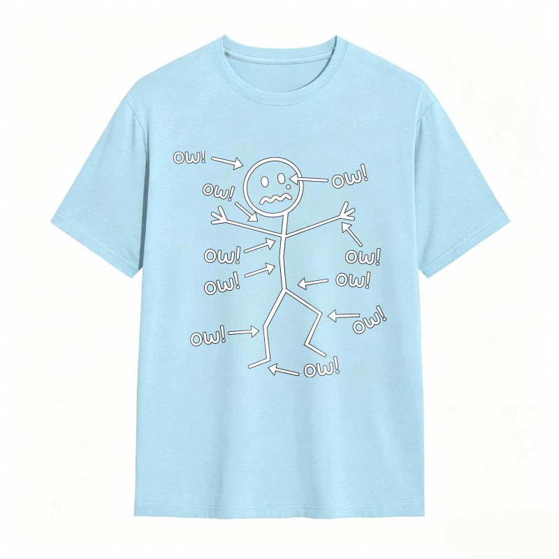 Owl Stick Figure With Arrows And Text Unisex Classic T-shirt