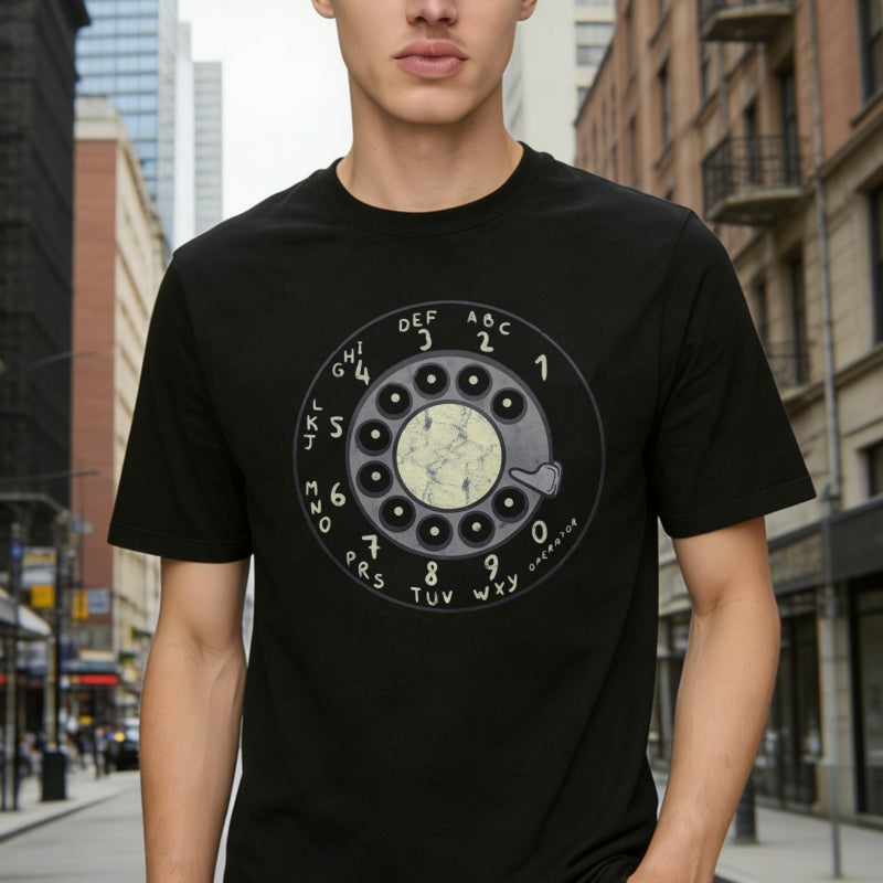 Retro Rotary Dial Phone Design T-shirt