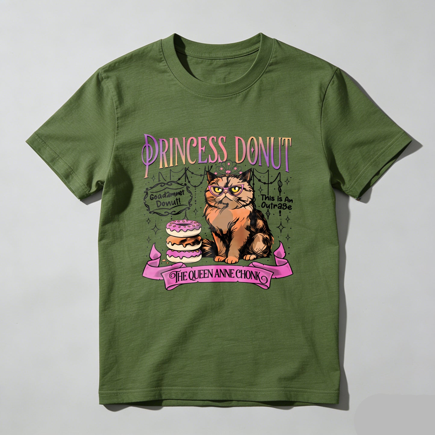 Wardrobecart Princess Donut Cat Queen Anne Chock Unisex Classic T-shirt